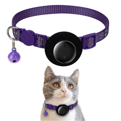 Pet Cat Tracking Collar Only iOS Compatible Apple Find My Locator Footprint Reflective Collar