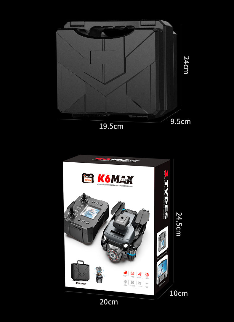 Cross-Border K6 MAX Drone with screen control, optical flow positioning, quadcopter with brushless motor, remote control airplane toy