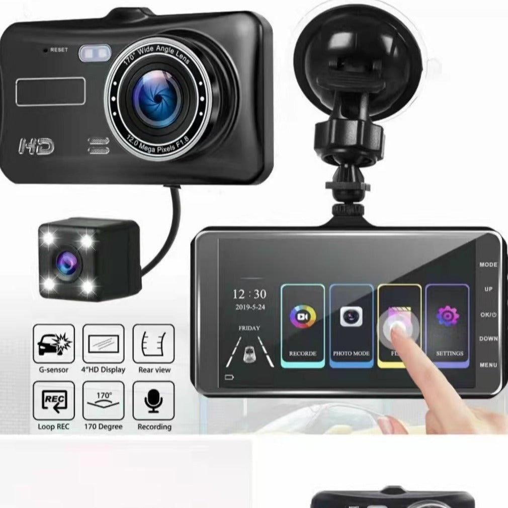 4Record and Display Recorder1080High Definition Night Vision Reversing Image24H Parking monitoring cross-border driving recorder