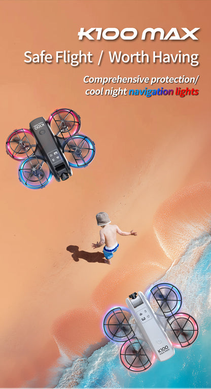 Cross-Border K100MINI Drone with Screen Remote Control Optical Flow Hover Dual Camera Lens HD Aerial Photography Remote Control Aircraft