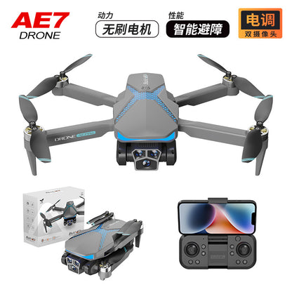 Cross-Border New Products AE7Foldable Brushless Motor Drone Aerial Photography Cool Lighting Remote Control Aircraft Quadcopter