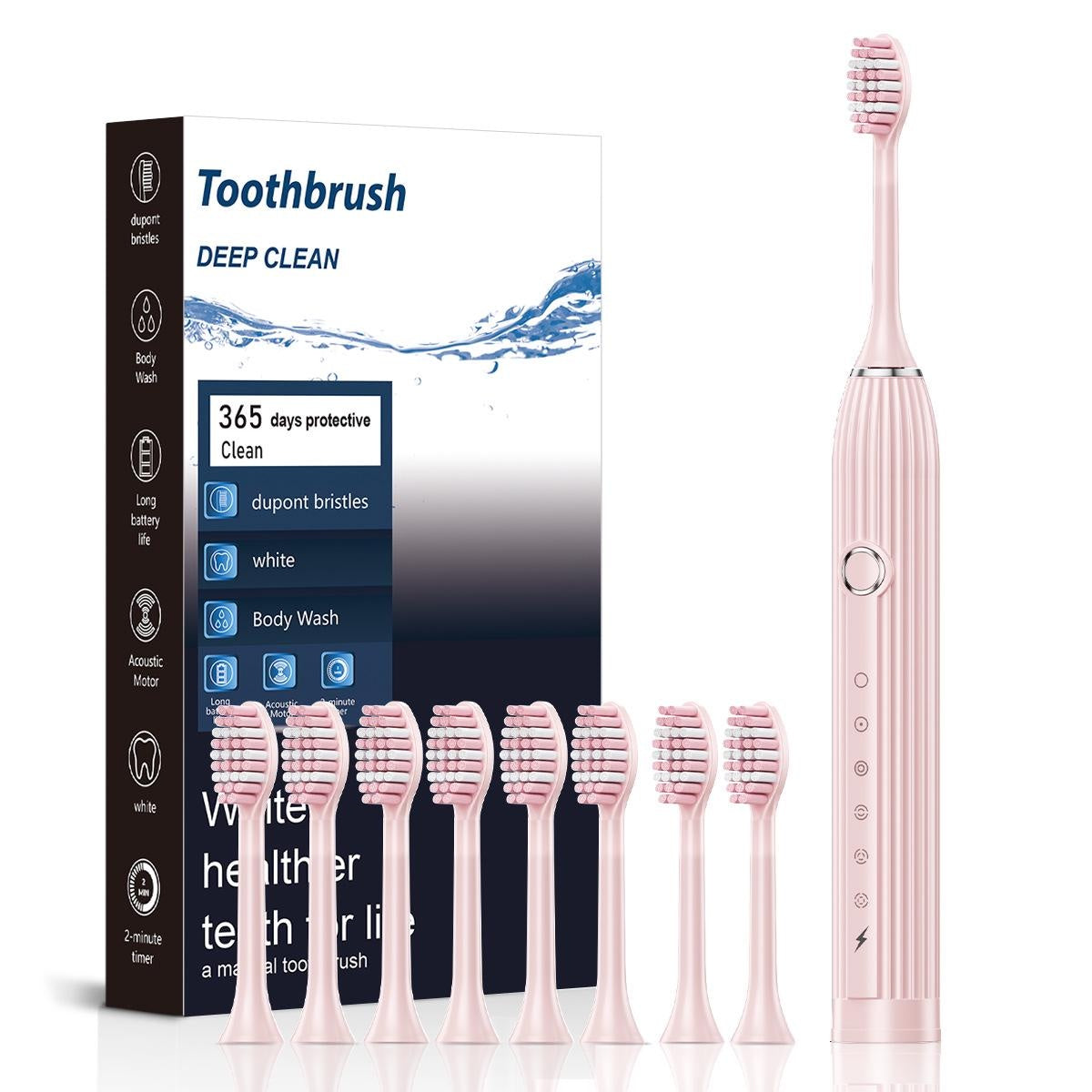 USB Rechargeable Full Body Waterproof Toothbrush DuPont Hair Toothbrush Adult Sonic Magnetic Suspension Electric Toothbrush