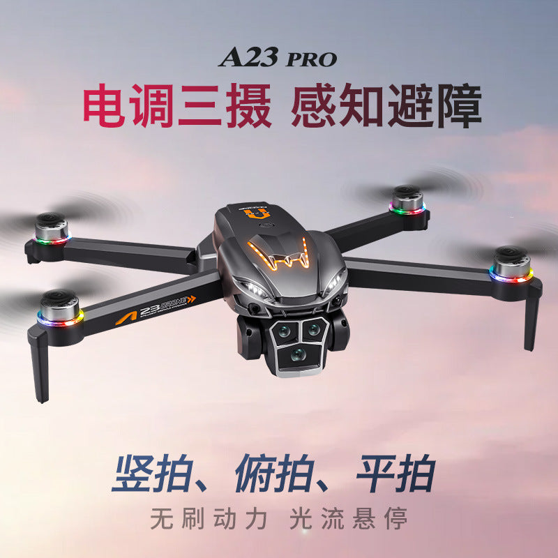 Cross-Border A23 PRO Drone HD Aerial Photography Quadcopter Brushless Obstacle Avoidance Remote Control Aircraft Export Toy