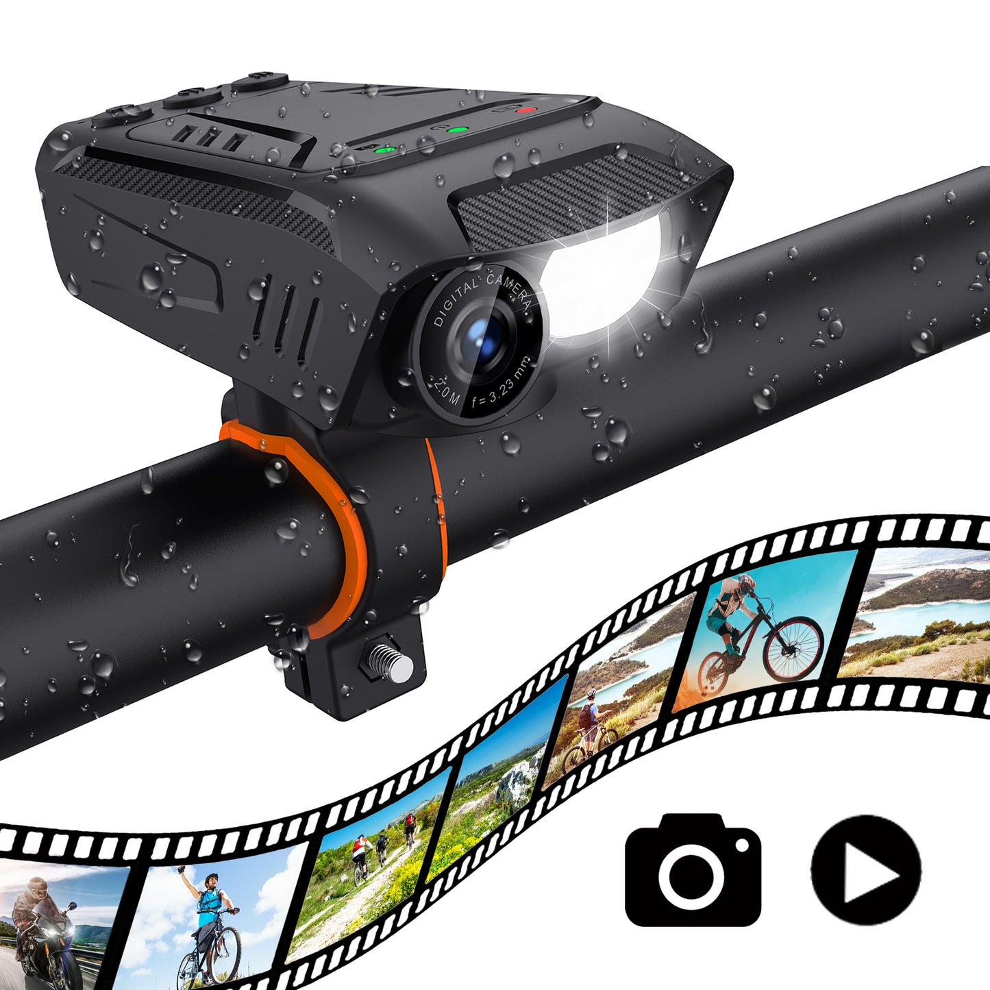 Cross-border Cycling Camera Long Battery Life Outdoor Sports Camera Bicycle Motorcycle Helmet Riding Recorder