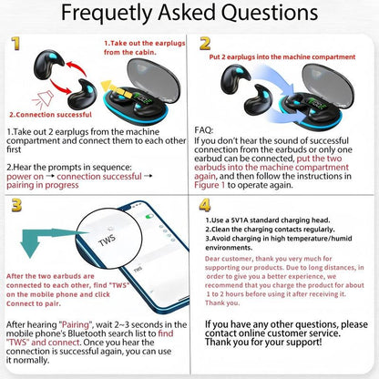 Wireless Headphones, Invisible Bluetooth-compatible Sleeping Earbuds, Noise Cancelling Headphone for Running, Exercising, Gaming Sports, Electronic Headset Audio, Back to School Gifts, Gifts for Friends, Valentine's Day Gift, Gaming Headset, Men Gifts