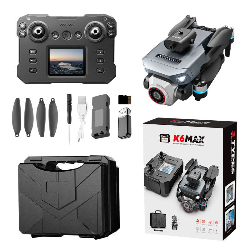 Cross-Border K6 MAX Drone with screen control, optical flow positioning, quadcopter with brushless motor, remote control airplane toy