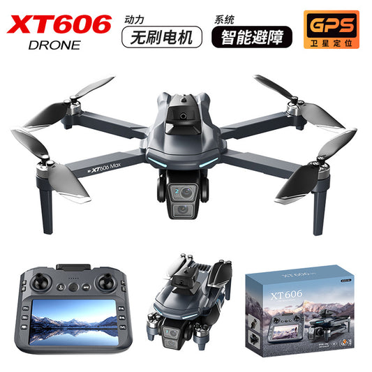 Cross-Border XT606Drone remote control with screen brushless motor HD aerial photography GPS Intelligent Positioning Remote Control Drone