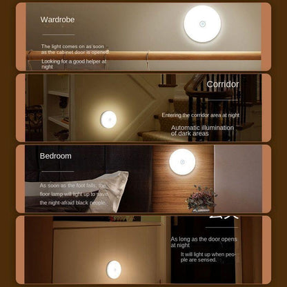 Human Body Intelligence Induction Lamp Corridor without Plug-in Small Night Lamp Automatic Super Bright Toilet Corridor Dormitory New Homehold