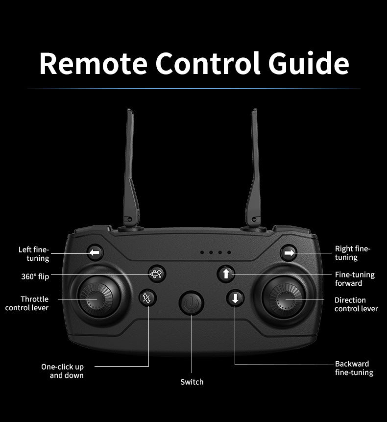 Cross-border Drone E4Foldable HD Aerial Photography Quadcopter VR Glasses Image Transmission Remote Control Airplane drone