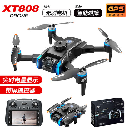 Cross-Border XT808Drone remote control with screen brushless motor HD aerial photography GPS Intelligent Positioning Remote Control Drone