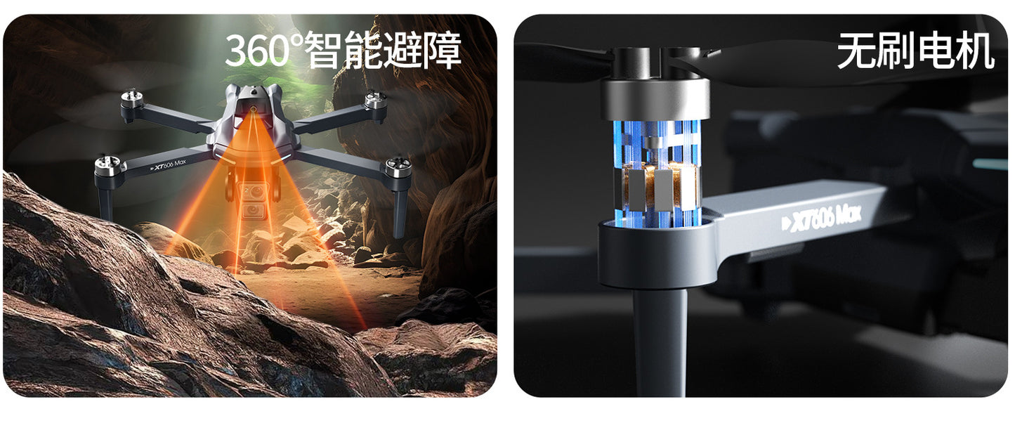 Cross-Border XT606Drone remote control with screen brushless motor HD aerial photography GPS Intelligent Positioning Remote Control Drone