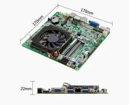 i5-8259u Mini-ITX Motherboard 8th Core Intel CPU IPC SBC Embedded Ultra-thin Mainboard with COM LAN DC12V DDR4 8USB LVDS VGA
