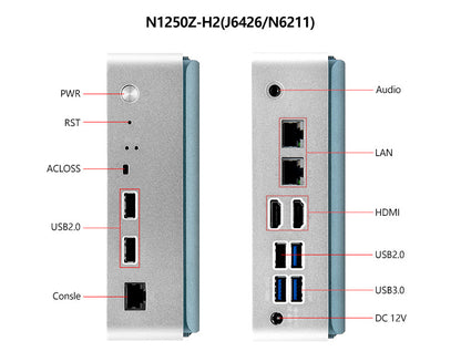 12th Gen N100 Mini Host Low Power Consumption Micro Dual Network Industrial Control Computer J6426 Industrial Small Host