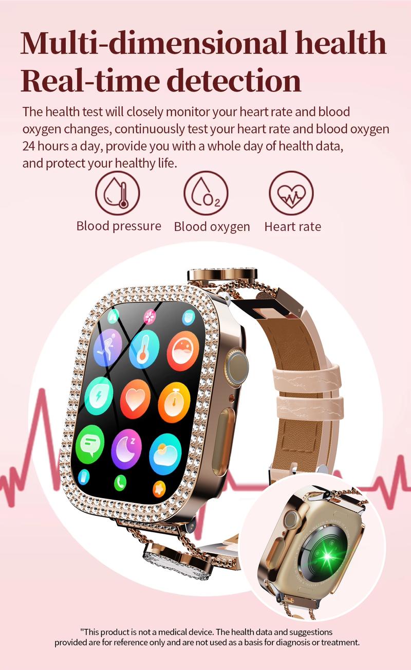 2025 Fashion Smart Watches for Women, Touch Screen Watch, Answer/Make Calls/100+ Sports Modes/Message Reminder, DIY Watch Dials, Wearable Devices, Smart Watches for iPhone/Andriod, Gift for Wife, Girl Friend