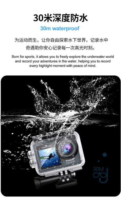 Cross-border new high-definition sports camera waterproof wifi Remote Control Outdoor Aerial Photography Camera Helmet Riding Camera
