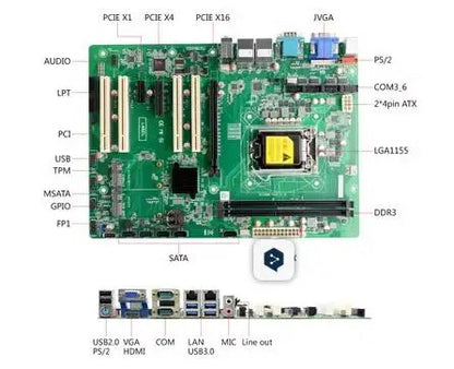 B75 Q77 Motherboard ATX SBC 2nd/3rd i3/i5/i7 LGA1155 Desktop CPU IPC Industrial Mainboard with 6*COM 2*LAN DDR3 LPT PS/2 4*PCI
