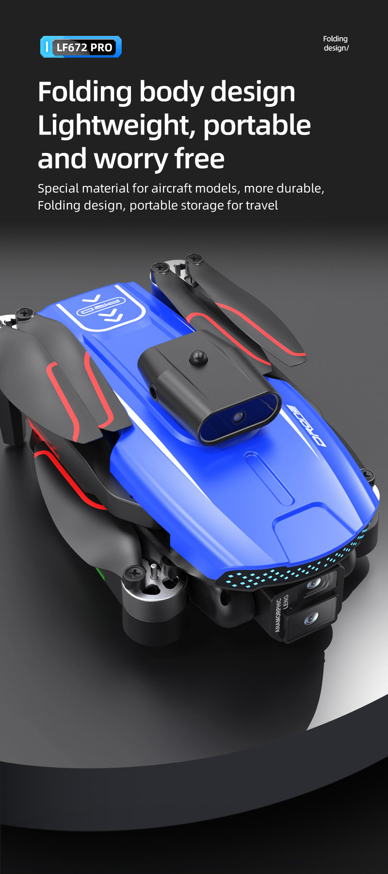 Cross-Border LF672Drone with Screen Control Remote Control Aircraft Optical Flow Positioning Brushless Motor Quadcopter Drone