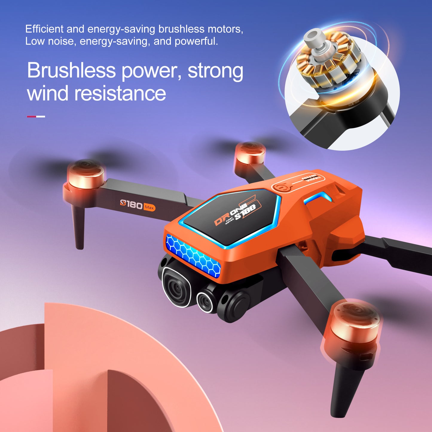 Cross-Border S180Drone Aerial Photography Electric Lens Obstacle Avoidance Brushless Motor Optical Flow Remote Control Aircraft Toy drone