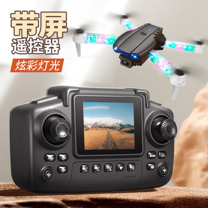 Cross-Border E88/E99D Screen-Controlled Drone with Lights, Foldable Dual Camera, Optical Flow Aerial Photography, Remote-Controlled Aircraft, Quadcopter
