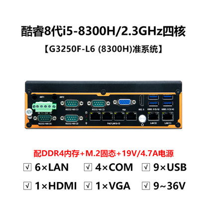 G3250F-L6 Mini Industrial Computer 6 Network Ports 4 Serial Ports XP Industrial PC 7/8th Gen i7 i5 Industrial Host
