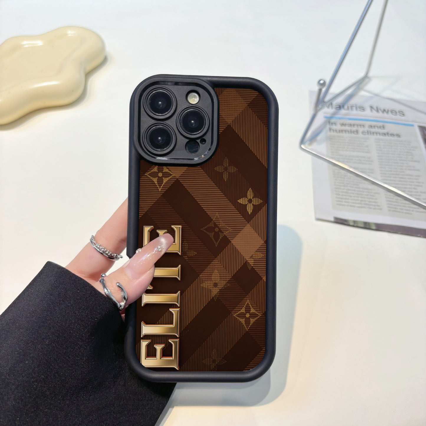 Suitable for diamond grit iPhone17promax iPhone Case161513111214TPU Custom Soft Cross-Border