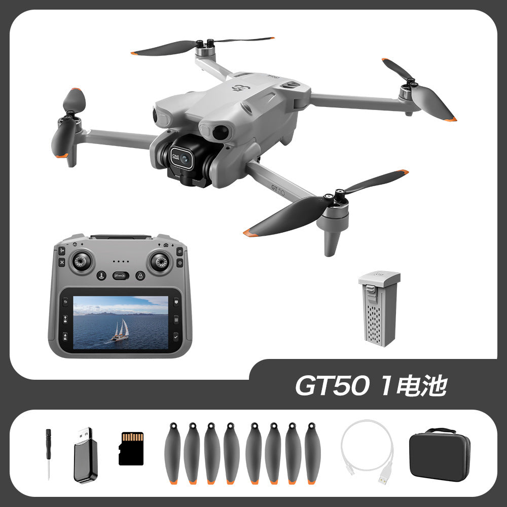 Cross-Border GT50Drone remote control with screen HD aerial photography brushless obstacle avoidance quadcopter toy airplane dron
