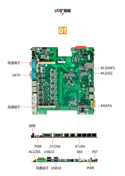 G3750F-L6 High-Performance Industrial Computer 6 Network Ports 4 Serial Ports 12/13/14 Gen i5 i7 Vision Industrial Computer