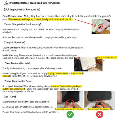 Vibrant LED Bowknot Phone Case, Compatible with iPhone 11/12/13/14/15/16/17 Pro/Pro Max/Plus, Stylish Protective Cover, Unique Design for Daily Use, Protective Casing