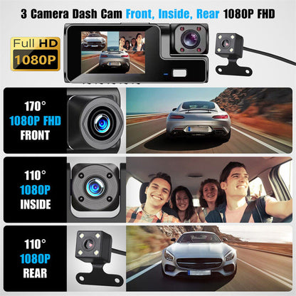 Super Clear1080P Starlight Night Vision Front and Rear Dual Recording WIFI Mobile Phone Interconnection Dual-Lens Car Mount DVR Driving Recorder