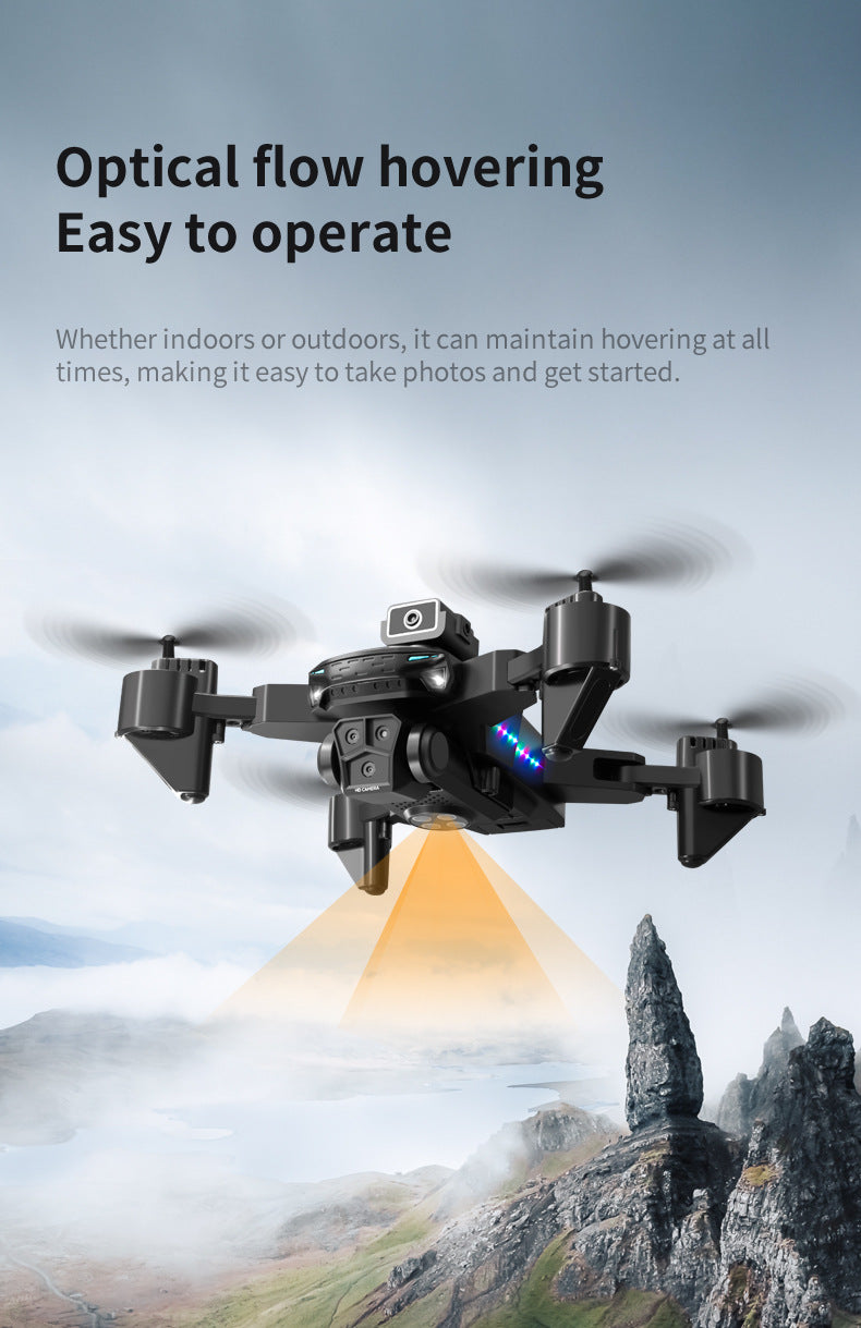 Cross-Border KY605S Drone Three-Camera Aerial Photography Four-Sided Obstacle Avoidance Remote Control Aircraft Optical Flow Positioning Quadcopter