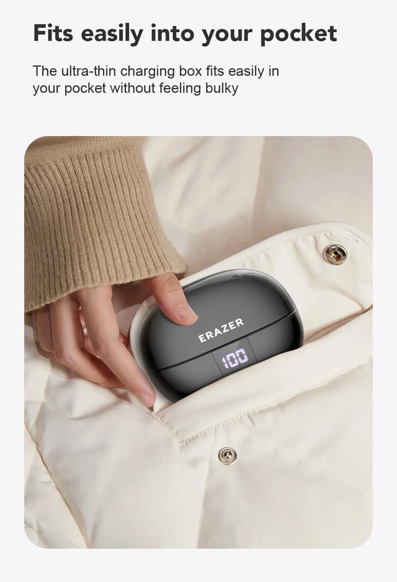 ERAZER XT66Pro OWS Wireless Bluetooth Earphones HIFI Sound Quality Light-Weight Headphones Built-in Microphone