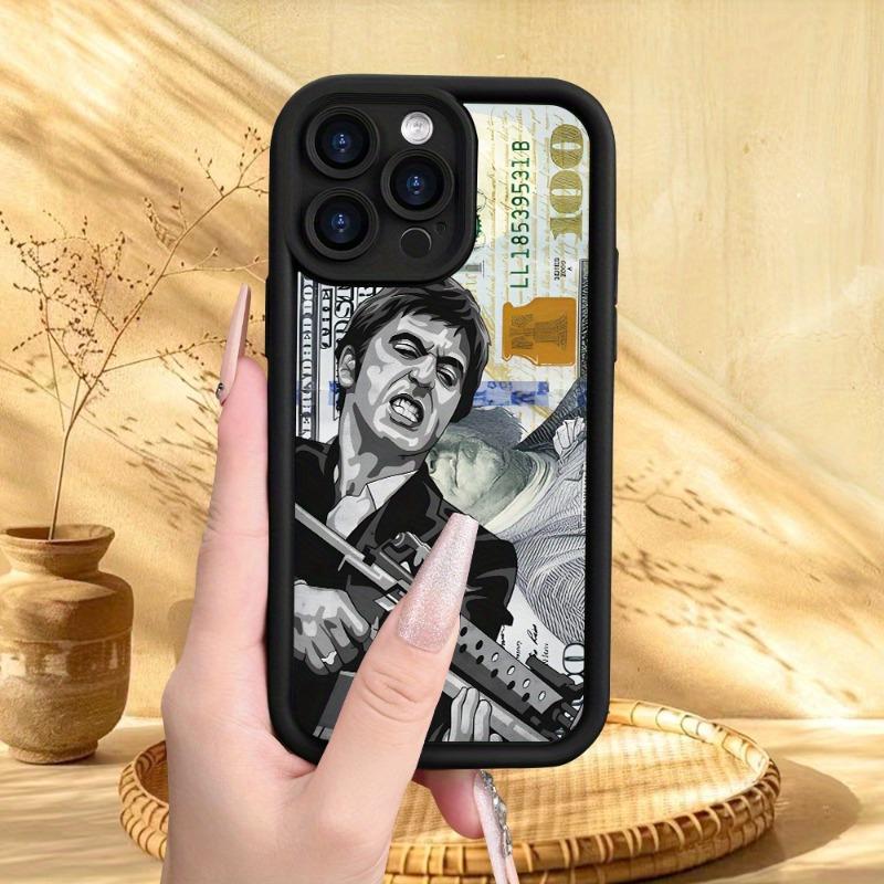 Creative Scar Face Painted Pattern Case for iPhone 16 15 14 Pro Max 13 12 11 XR XS Plus Shockproof Drop Protection Rugged Durable Silicone Cover