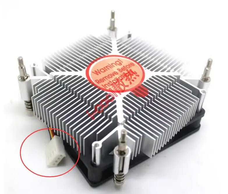 1150 1151 Cooler ultra-thin For Intel i3 i5 CPU Processor pure aluminum radiator CPU FAN 4-wire Double ball fan thickness 33mm