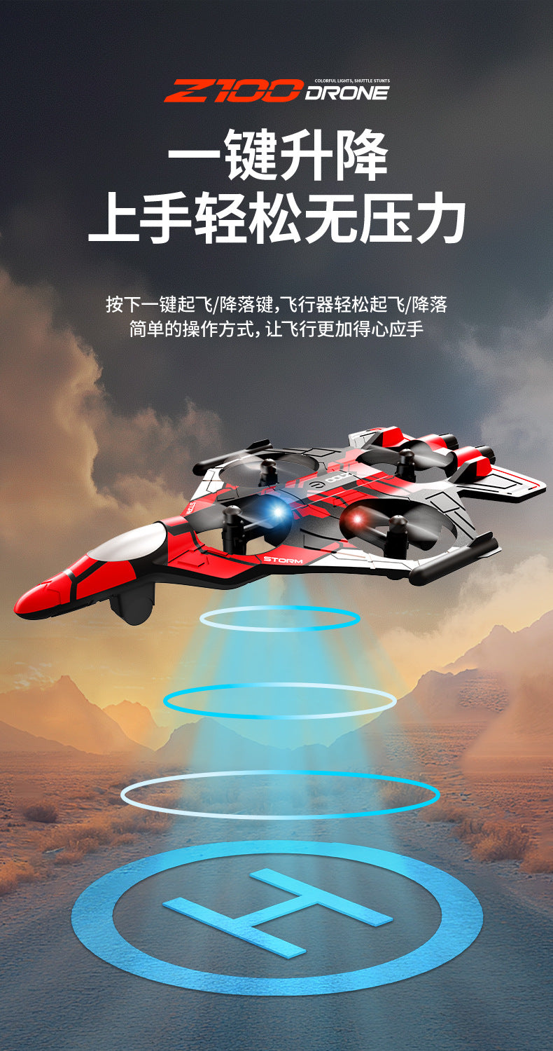 Cross-Border Z100Fighter Four-Channel Suspension Four-Axis Drone Altitude Hold Roll Stunt Gyro Light Aircraft Low Price