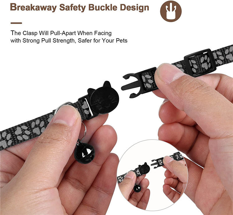 Pet Cat Tracking Collar Only iOS Compatible Apple Find My Locator Footprint Reflective Collar