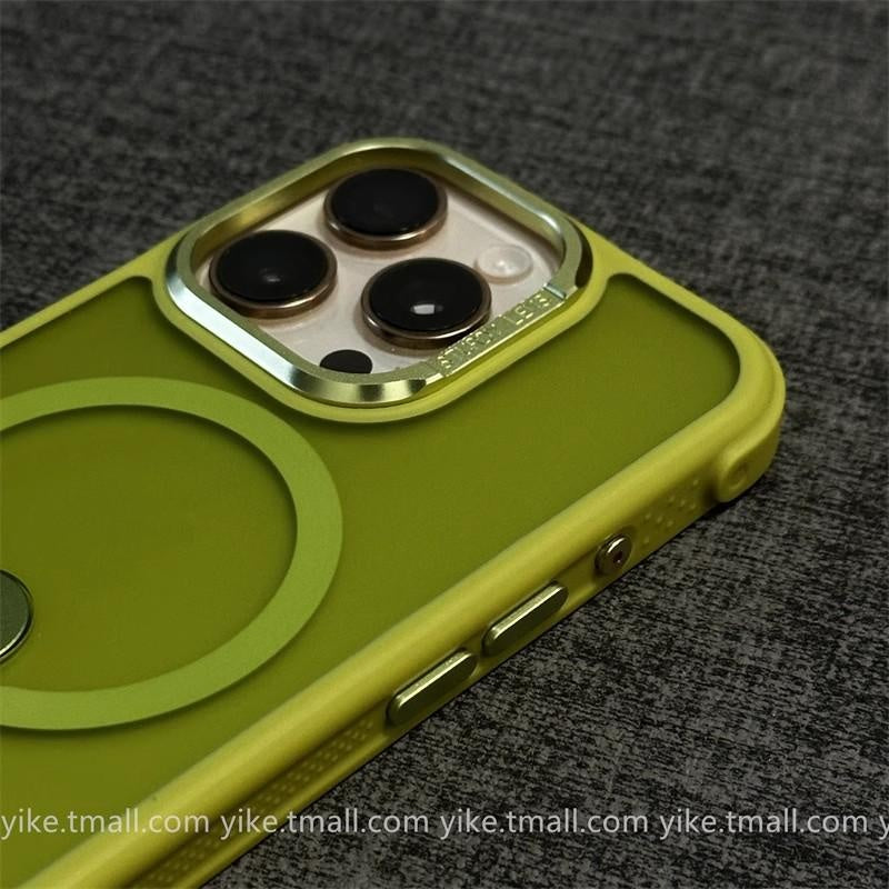 Suitable for iPhone 17 16 15 14 13 12 Pro Max Air Plus SE Phone Case Matte Magnetic Case Apple 15 Stand One-word Bracket Phone Protective Cover