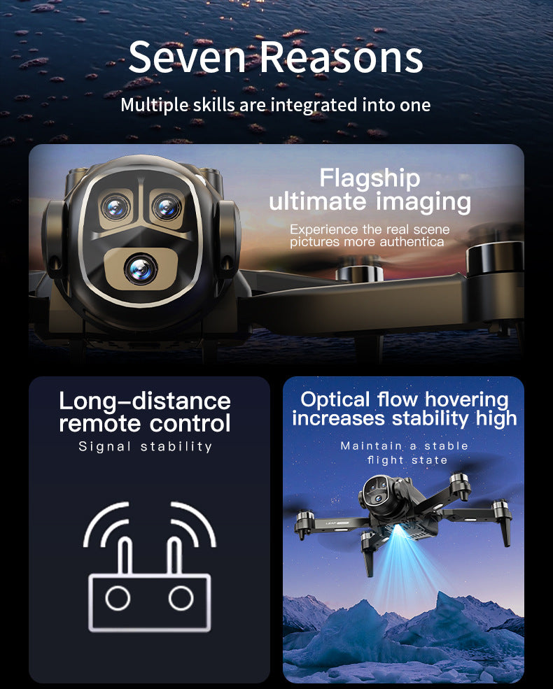 Cross-Border H21Drone Optical Flow Positioning Brushless Aircraft HD Aerial Photography ESC Camera Remote Control Airplane Drone