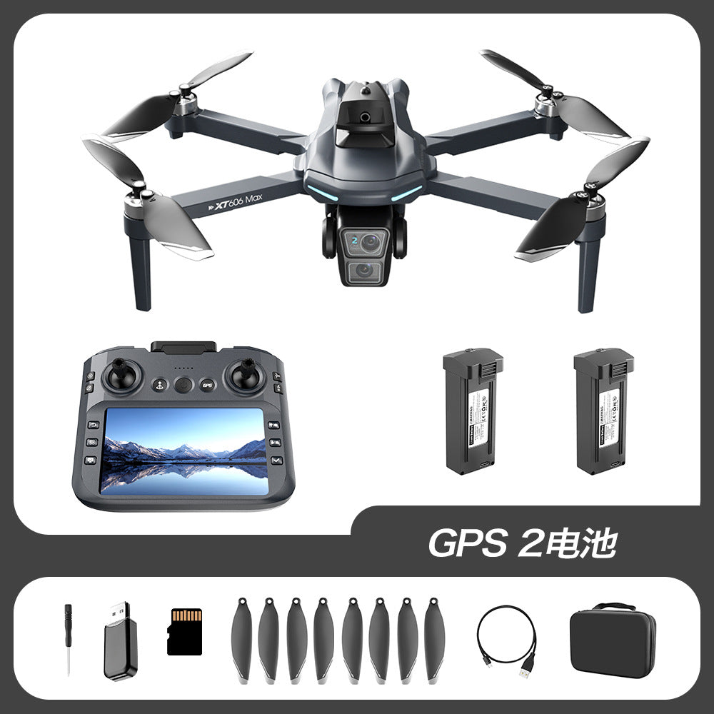 Cross-Border XT606Drone remote control with screen brushless motor HD aerial photography GPS Intelligent Positioning Remote Control Drone