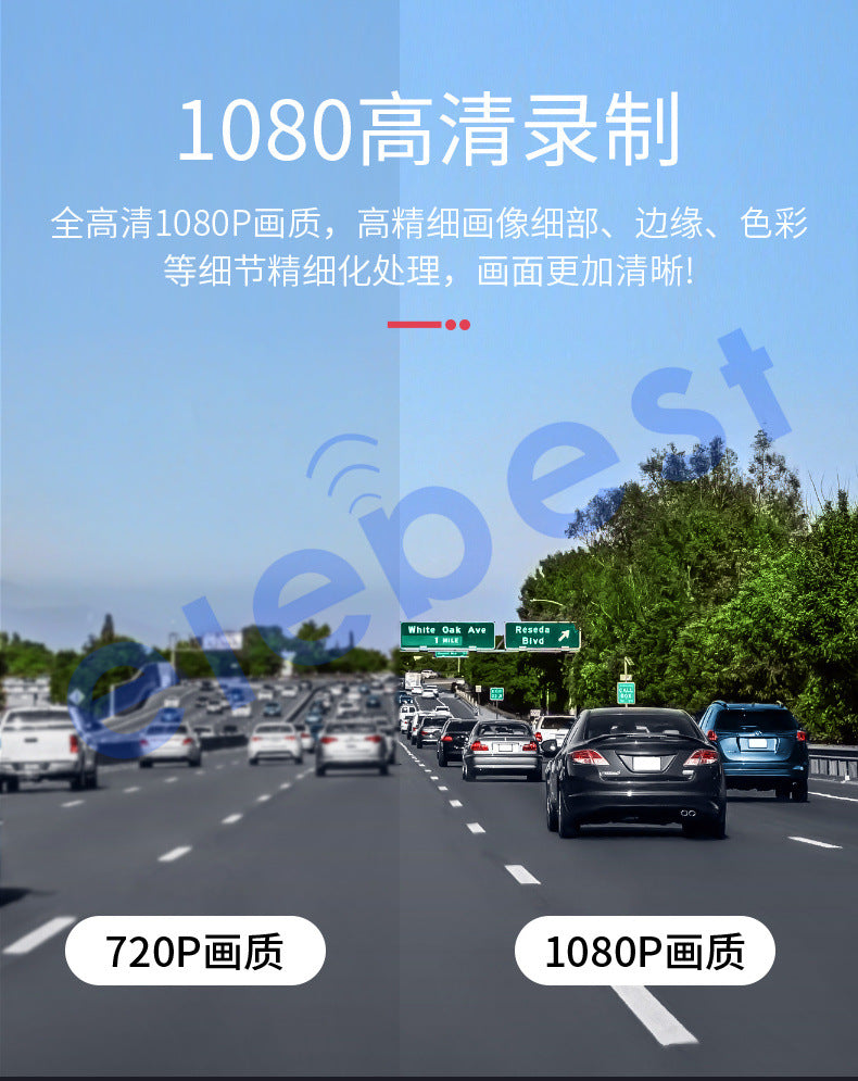 4Record and Display Recorder1080High Definition Night Vision Reversing Image24H Parking monitoring cross-border driving recorder