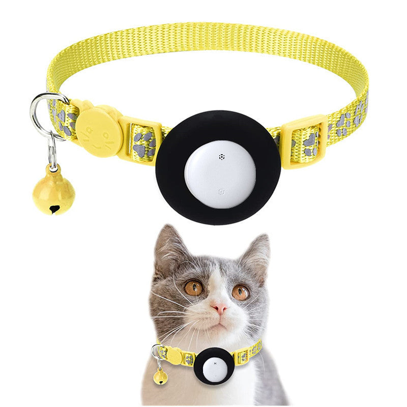 Pet Cat Tracking Collar Only iOS Compatible Apple Find My Locator Footprint Reflective Collar