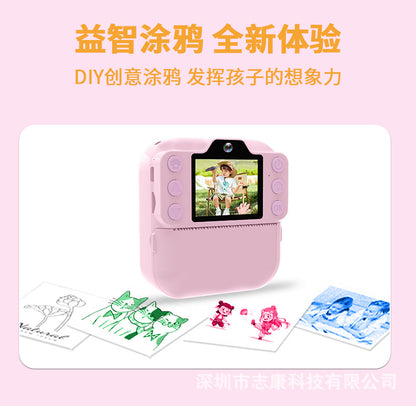 Cross-Border Children's Camera Dual-Shot Bluetooth Multi-Color Printing Camera Girl's Birthday Gift Mobile Printing Polaroid