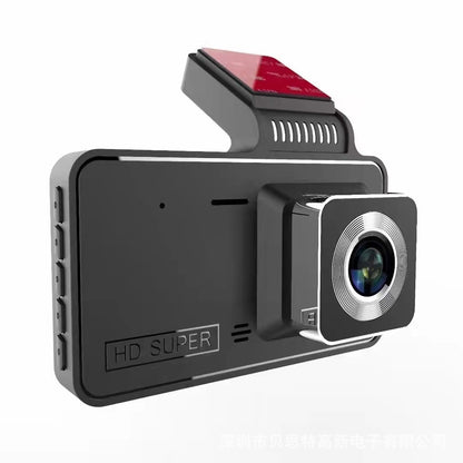 Hd4Inch2.5D Touch Control Front and Rear Dual Recording Car Camera DVR24Hourly Parking Monitoring1080P Driving Recorder