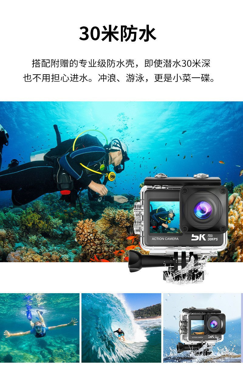 5k Sport Action Cam Camera Cross-border new sports camera anti-shake waterproof camera customization