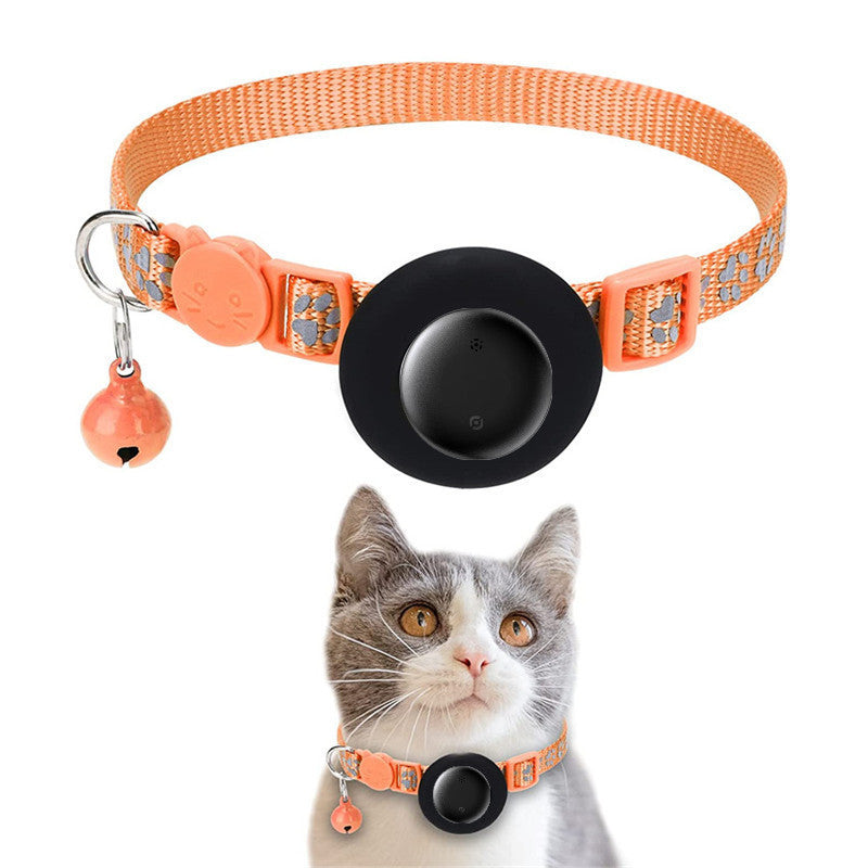 Pet Cat Tracking Collar Only iOS Compatible Apple Find My Locator Footprint Reflective Collar