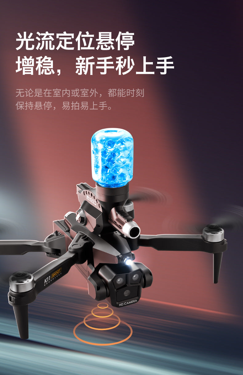 K11Max Drone Brushless Motor Three-Camera Aerial Photography Quadcopter Water Bomb Launch Remote Control Aircraft Drone