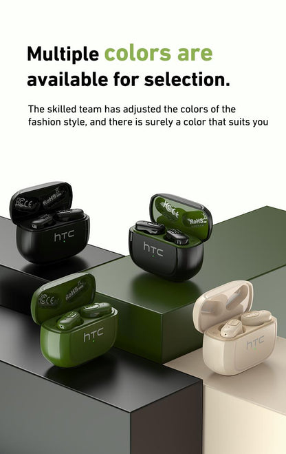 HTC NE51 Wireless Earbuds Bluetooth 6.0 Earphones Waterproof Wireless Earphones, Sports, Study and Audio Calls | Built in Microphone In Ear Earbuds, Gaming Bluetooth Headphones