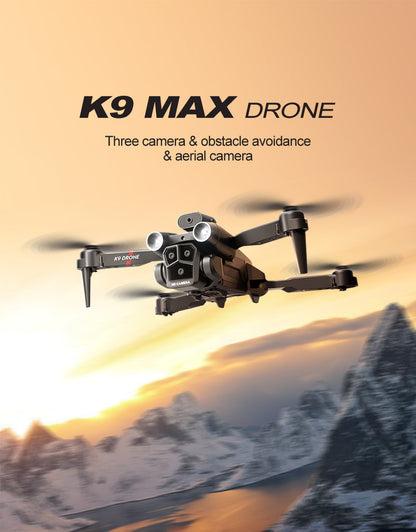 Cross-Border K9MAX Drone Aerial Photography Three Lens Four Axis Aircraft Optical Flow Obstacle Avoidance Remote Control Aircraft Toy drone
