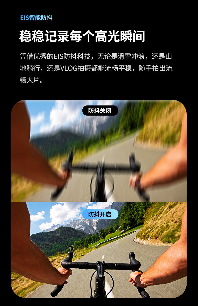 Cross-border new arrival4k Waterproof action camera with anti-shake dual screen HD wifi Outdoor shooting cycling diving camera