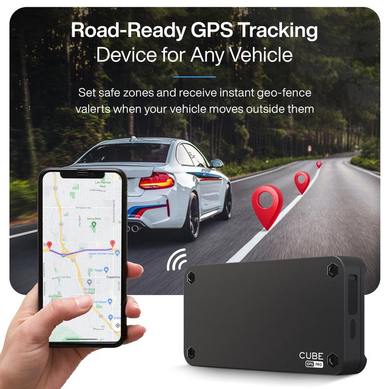 Cube Magnetic Pro GPS Tracker for Vehicles / Car, 1 Year Battery, Real Time Location, Geo Fence, Route History and Speed Monitor