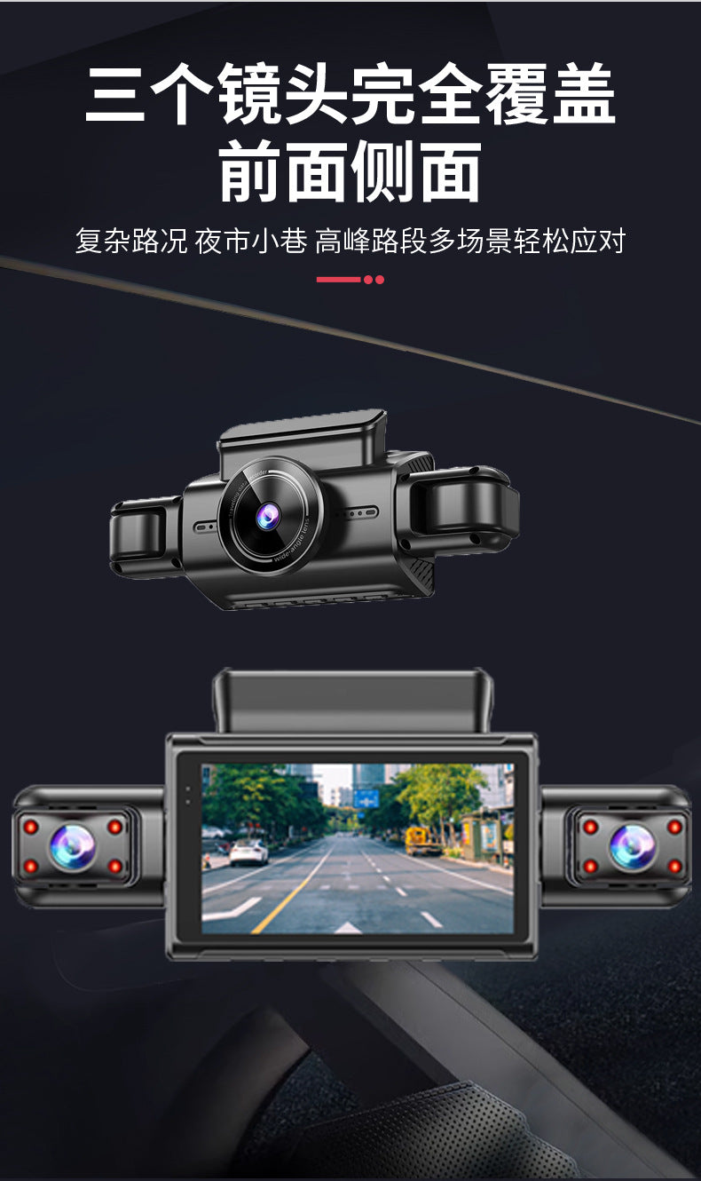 2025Cross-Border4K High-definition Dash Cam wifi Mobile Phone Interconnection Starlight Night Vision Dual Recording Car Mount DVR Four Records